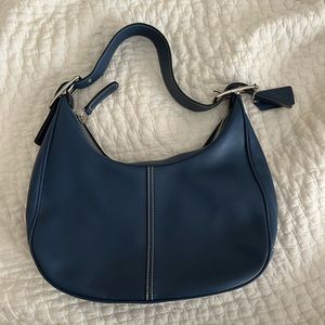 Coach Blue Leather Hobo Bag